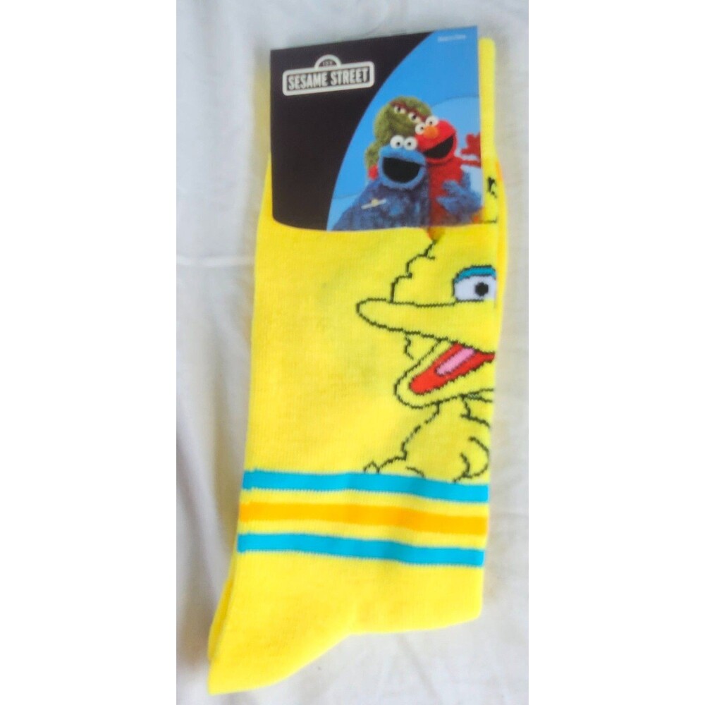 Big Bird Socks New Sesame Street Dress Casual Unisex Men's Wacky Socks NEW NWT